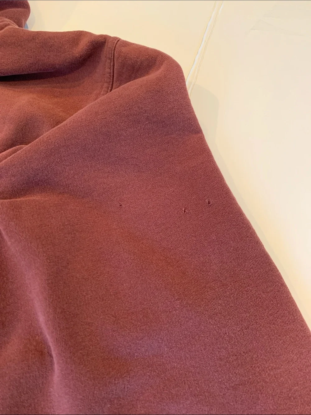 The North Face Men's Large Burgundy Thrashed Pullover Hooded Sweatshirt Hoodie
